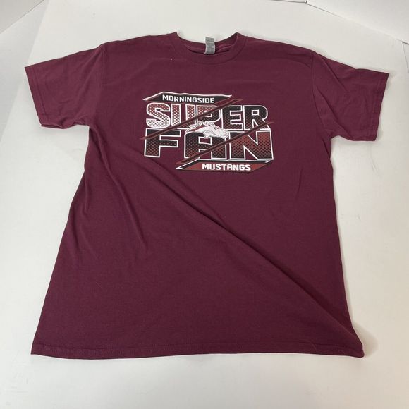 Morningside Mustangs Super Fan T-Shirt, Gildan Dryblend, Medium, Maroon, - Picture 4 of 8